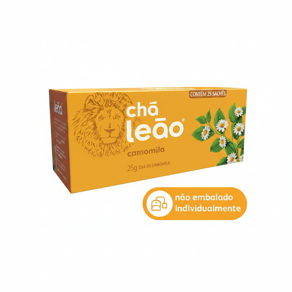 Leão Chá Matte: Camomila 25 Saquinhos- 25g 60g